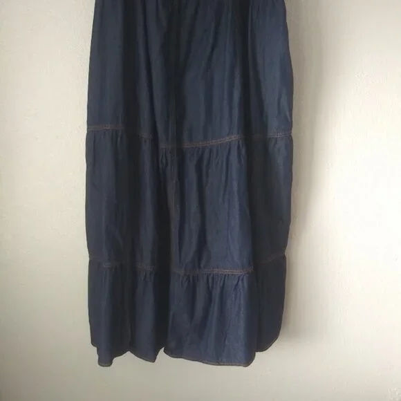 Terra & Sky Jean flutter sleeve midi women's size 4X dress - Picture 3 of 15